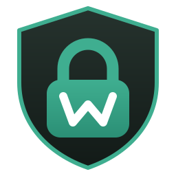 WGX: a padlock on a shield, with a W for a keyhole